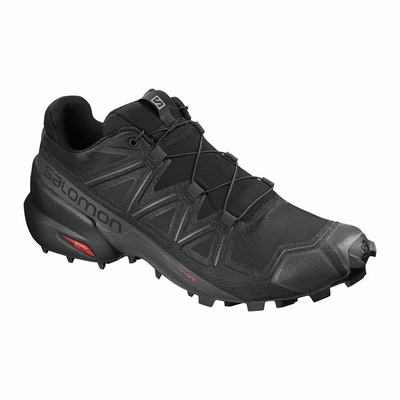 Salomon SPEEDCROSS 5 - Miesten Polkujuoksukengät - Mustat